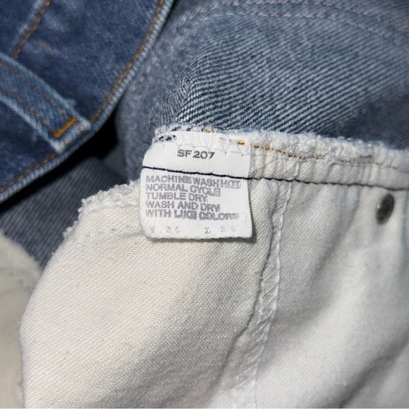 Vintage Levi's 917 Bootcut Jeans 34 x 33 Orange Tag Straight Blue - Picture 10 of 13